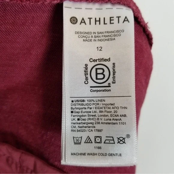 Athleta Retreat Red Linen pants - Picture 6 of 6